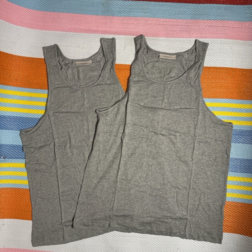 Essentials Fear of God Grey Wool Tank Top Men's Size X-Large (2 Pack)